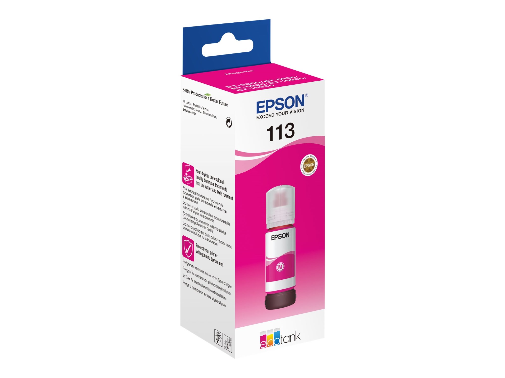 Epson EcoTank Original Nachfülltinte 113 - magenta - 6.000 Seiten (C13T06B340)