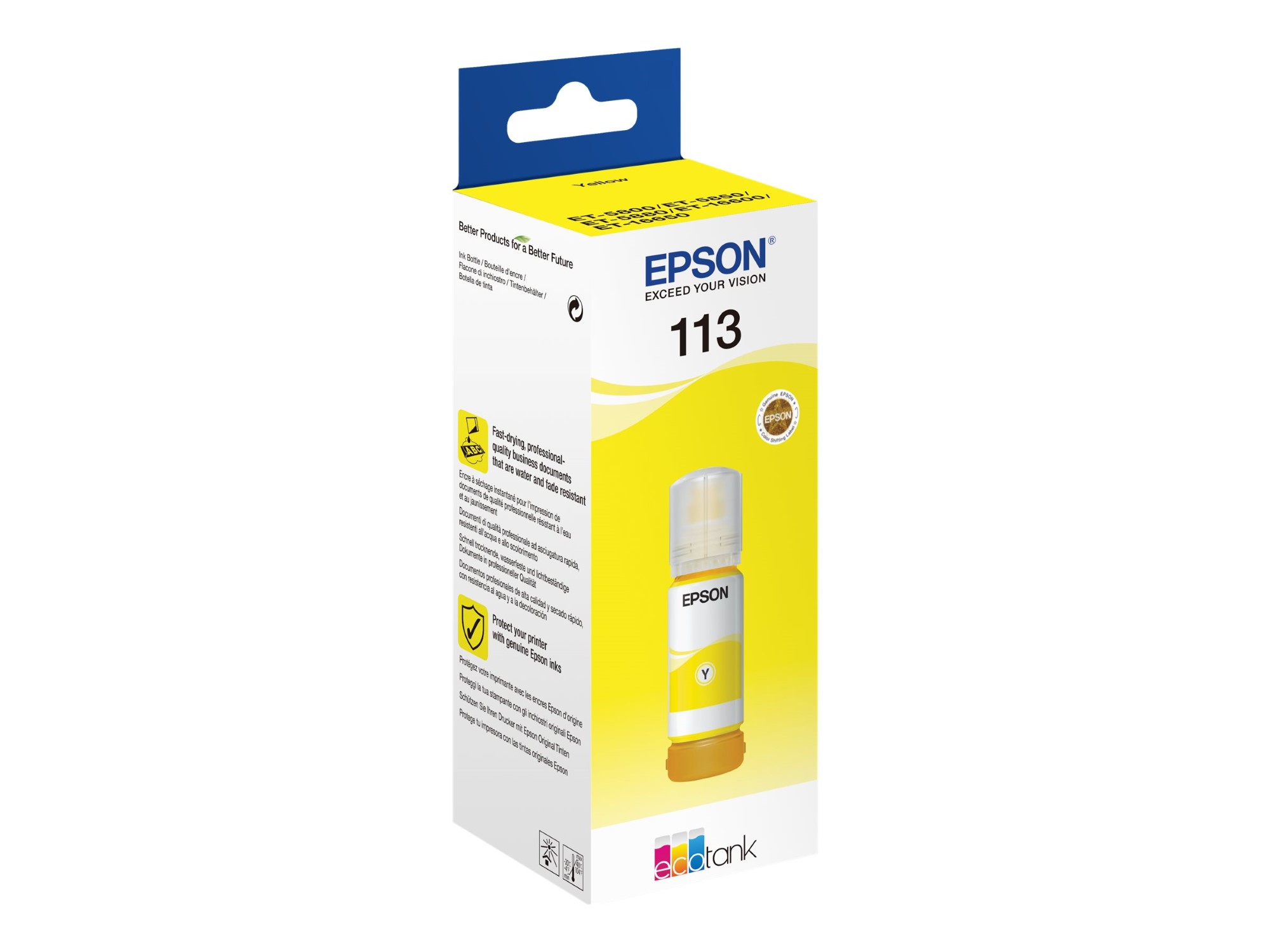 Epson EcoTank Original Nachfülltinte 113 - gelb - 6.000 Seiten (C13T06B440)