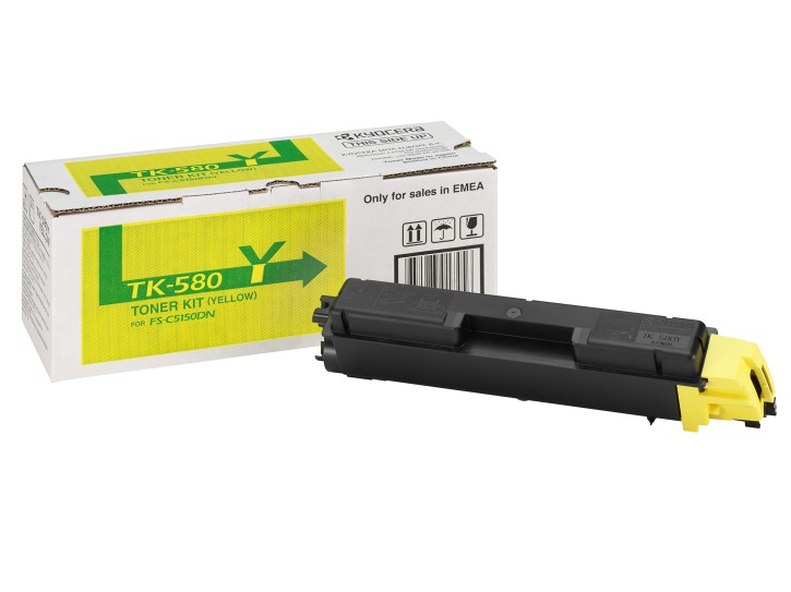 Kyocera Original Toner TK-580Y gelb (1T02KTANL0) für 2.800 Seiten