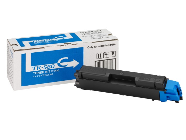 Kyocera Original Toner TK-580C cyan (1T02KTCNL0) für 2.800 Seiten