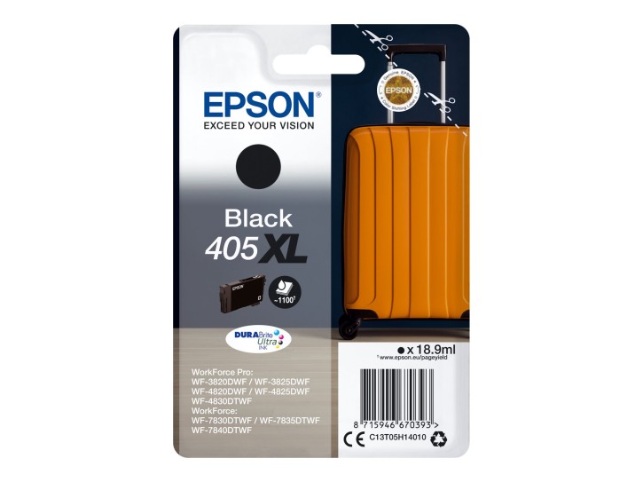 Epson Original Tintenpatrone 405XL - 18.9 ml - Schwarz - 1.100 Seiten (C13T05H14010)