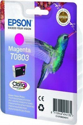 Epson Original Tintenpatrone T0803 magenta (C13T08034011) 440 Seiten