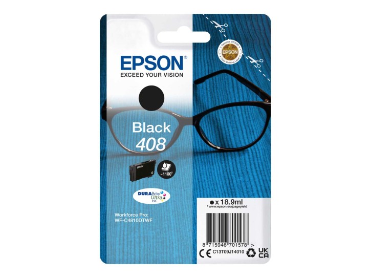 Epson Original Tintepatrone 408 - schwarz - 1.100 Seiten (C13T09J44010)