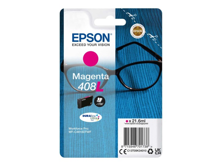 Epson Original Tintenpatrone 408L - magenta - 1.700 Seiten (C13T09K34010)