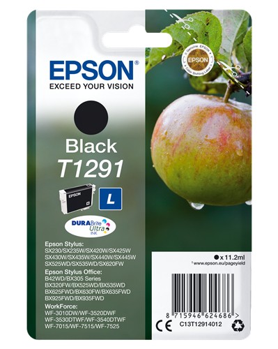 Epson Original Tintenpatrone T1291 schwarz (C13T12914012) 385 Seiten