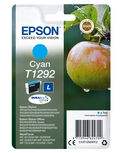 Epson Original Tintenpatrone T1292 cyan (C13T12924012) 474 Seiten