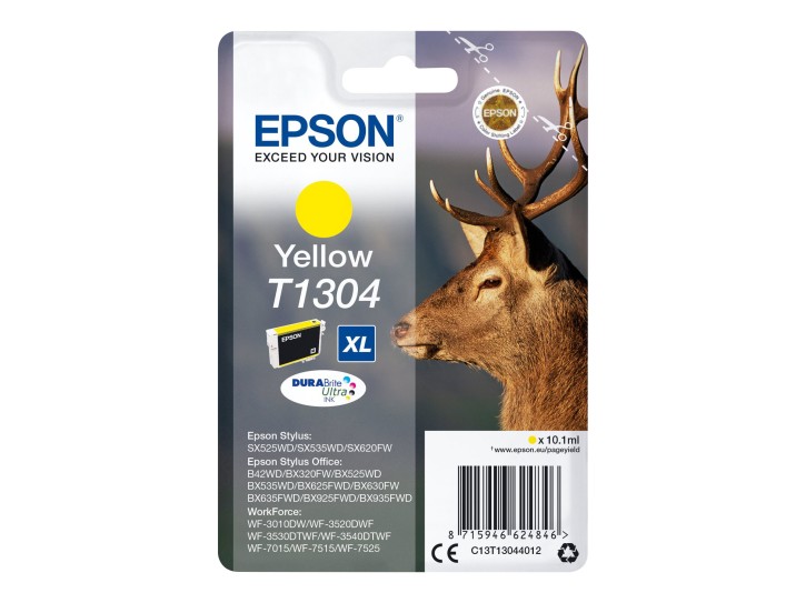 Epson Original Tintenpatrone T1304 Gelb DURABrite Ultra (C13T13044012)