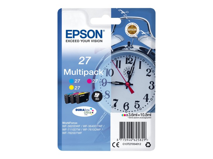 Epson Original Tintenpatrone 27 Multipack 3-farbig (C13T27054012)
