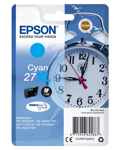 Epson Original Tintenpatrone 27XL cyan (C13T271240120) 1.100 Seiten