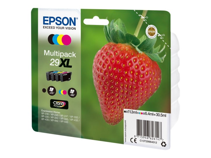 Epson Original Tintenpatrone 29XL Multipack 4-farbig 29XL Claria Home (C13T29964012)