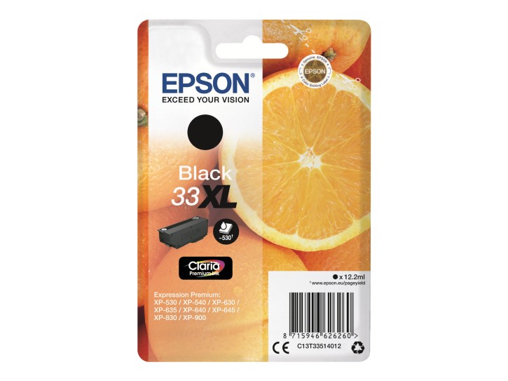 Epson Original Tintenpatrone 33XL schwarz (C13T33514012) Claria Premium