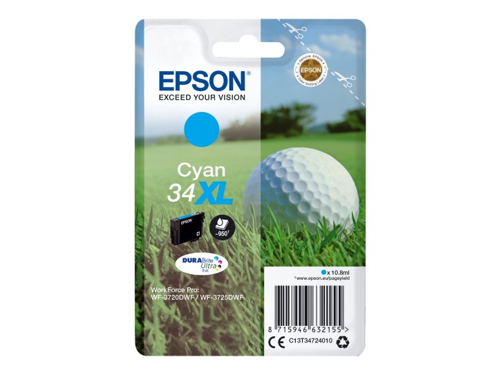 Epson Original Tintenpatrone 34XL Cyan (C13T34724010)