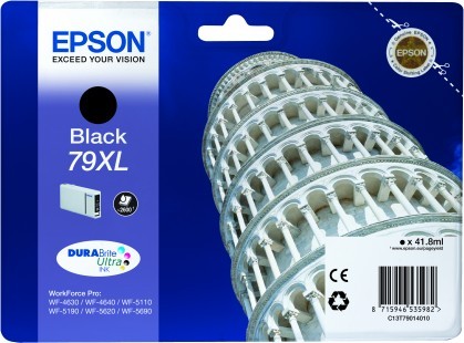 Epson Original Tintenpatrone 79XL schwarz (C13T79014010) 2.600 Seiten