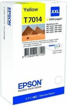 Epson Original Tintenpatrone T7014 gelb (C13T70144010) 3.400 Seiten