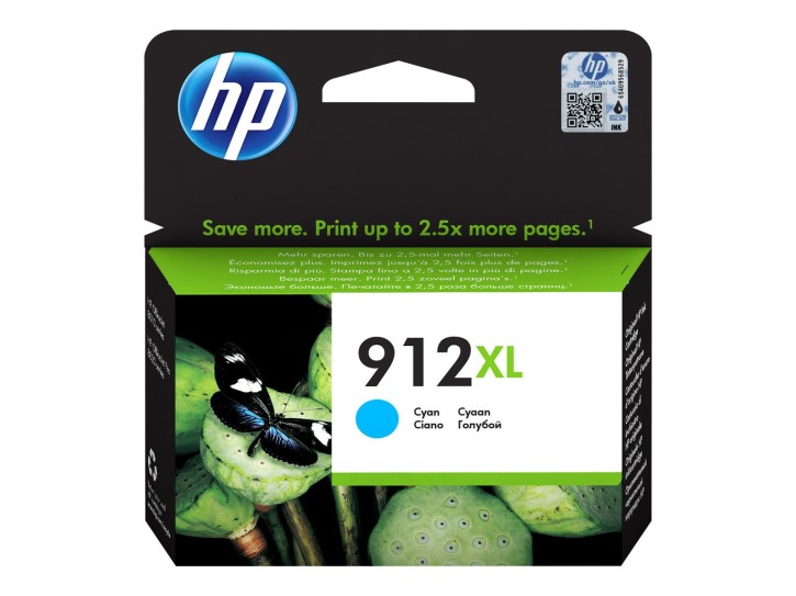 HP 912XL Cyan Original Druckerpatrone mit hoher Reichweite (3YL81AE)