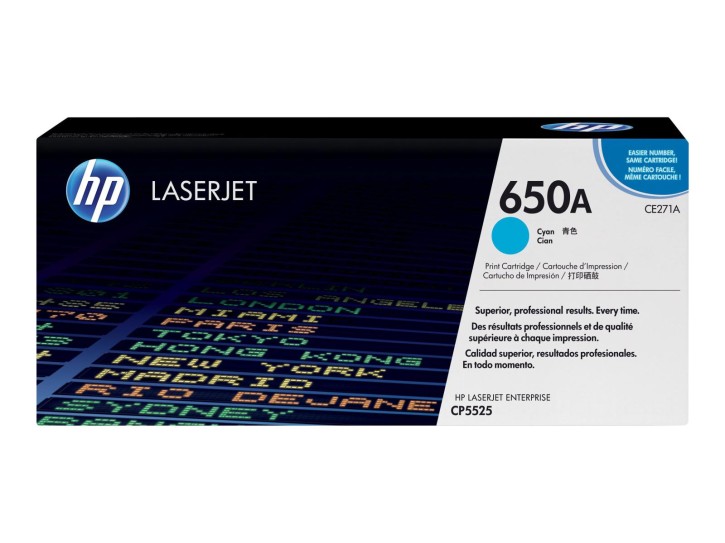 HP Original Toner 650A cyan (CE271A) für 15.000 Seiten