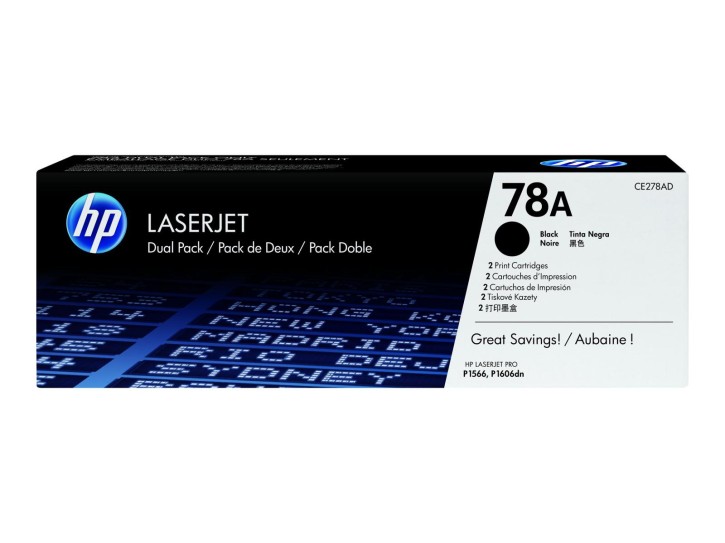 HP Original Toner 78A schwarz (CE278AD) Doppelpack