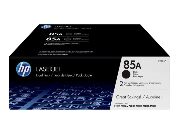 HP Original Toner 85A schwarz (CE285AD) Doppelpack