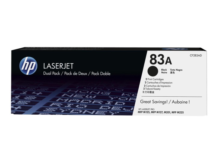 HP Original Toner 83A Doppelpack schwarz (CF283AD) 3.000 Seiten