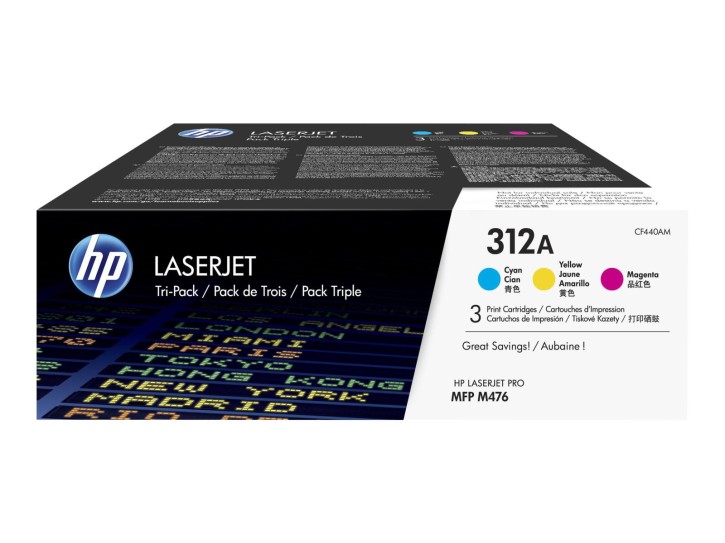 HP Original Toner 312A Dreierpack (CF440AM) cyan/magenta/gelb