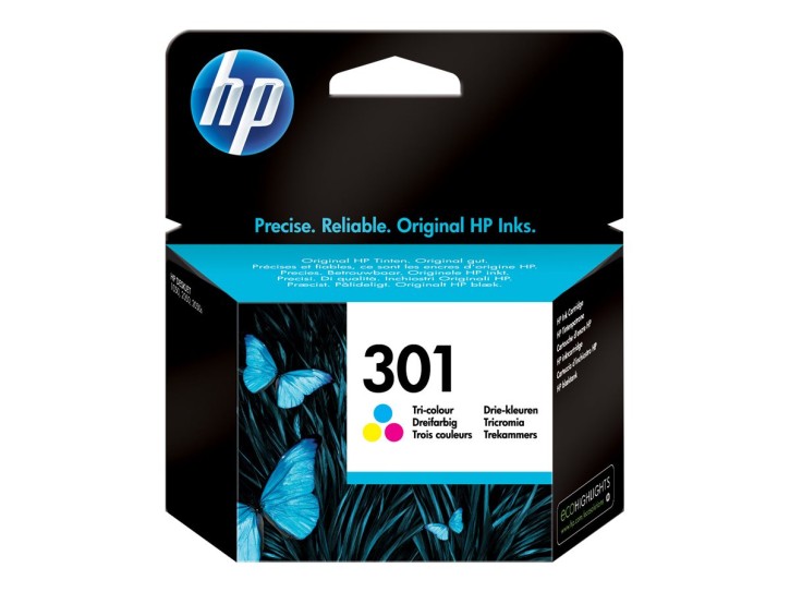 HP Original Tintenpatrone 301 farbig (CH562EE) 165 Seiten