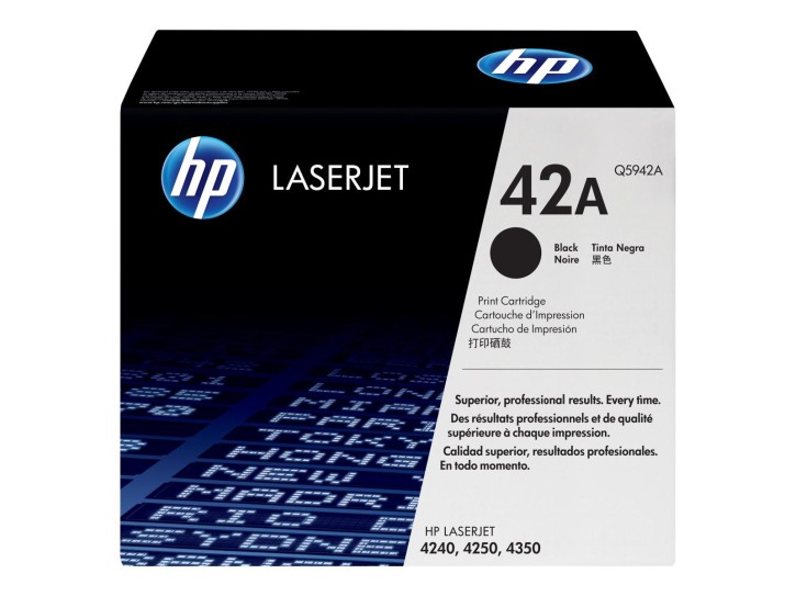 HP Original Toner 42A schwarz (Q5942A) für 10.000 Seiten