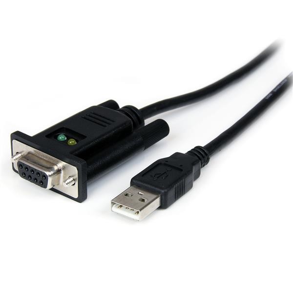 Startech 1m USB Nullmodem RS232 Adapter Kabel - USB 2.0 auf Seriell DB9 mit FTDI Chipsatz