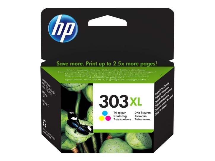 HP Original Tintenpatrone 303XL - Cyan, Magenta, Gelb - 415 Seiten (T6N03AE)